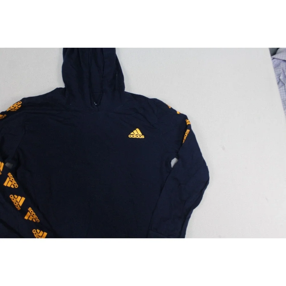 Adidas Youth Boy Blue Sweat Shirt Hoodie Long Sleeve Size Medium